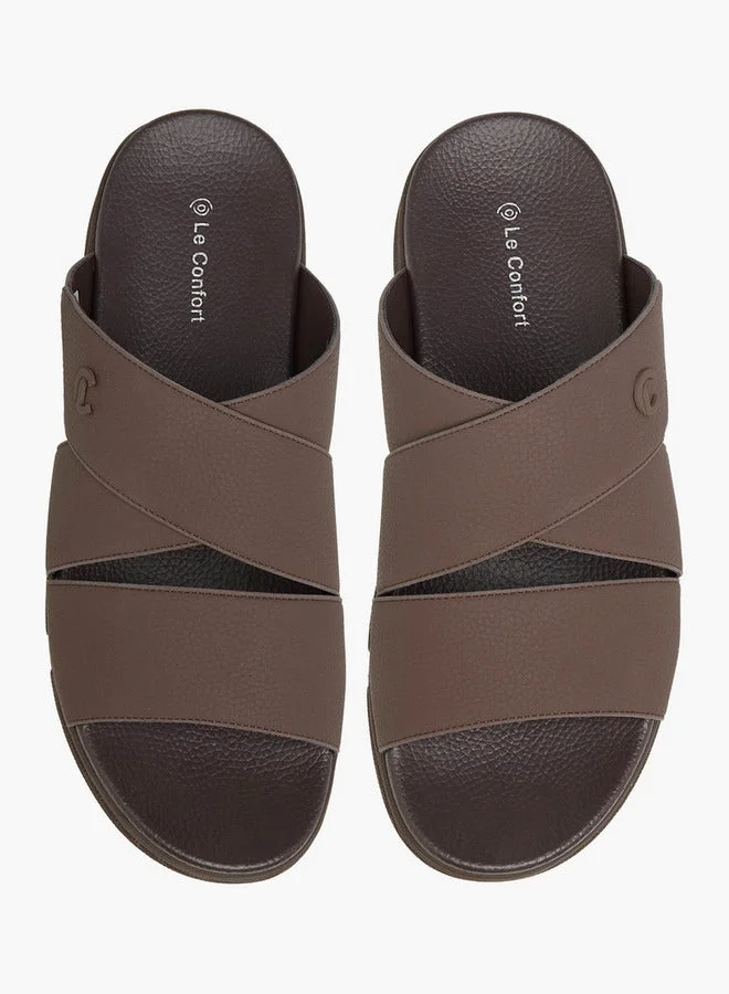 لو كونفورت Men Cross Strap Comfort Sandals